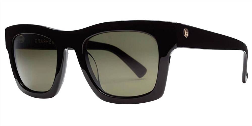 NEW ELECTRIC LABEL women's mini crasher polarized sunglasses in gloss black ohm
